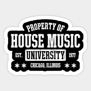 House Music University Chicago EDM Sticker